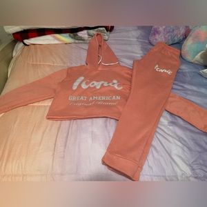 Peach Hoodie and Pants (Matching Set)